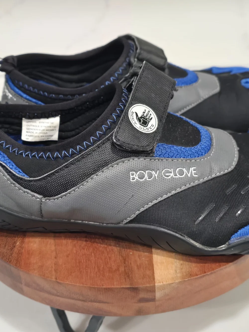 Body Glove Barefoot 3T Men's Size 7 Water Shoes Black Blue 3-Toe Minimalist